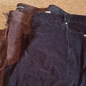 Corduroy Pants in Black and Brown